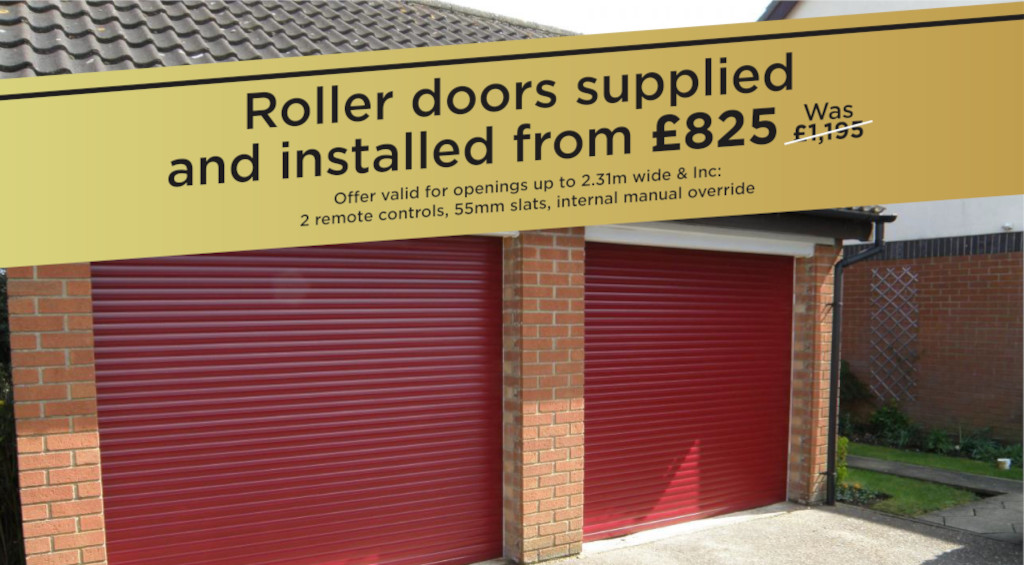 Roller doors supplied and installed from £825 (was £1,195)